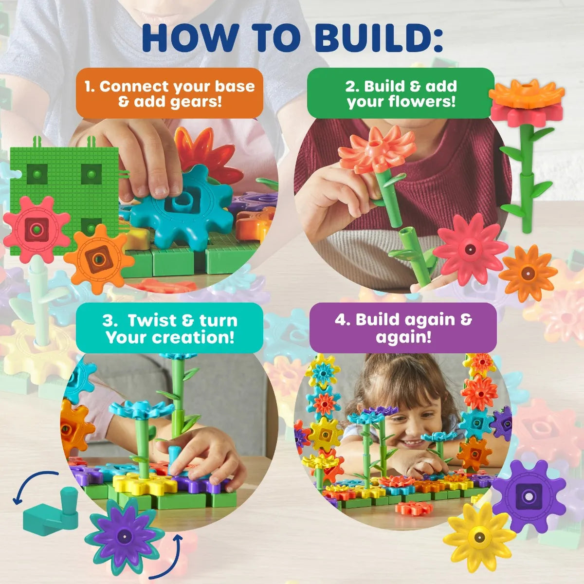 Learning Resources Gears! Gears! Gears! Garden Gears Building Set - 101 Pieces