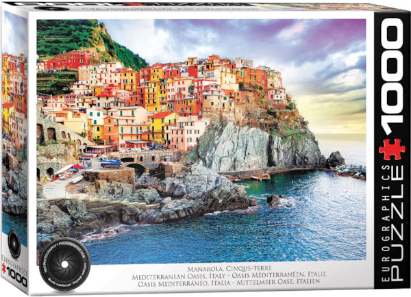 Eurographics 1000 Piece Puzzle  - Manarola Cinque Terre Italy Mediterranean Oasis