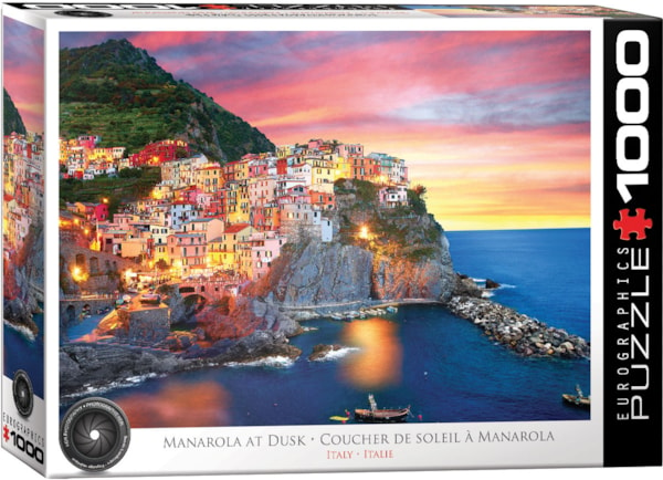 Eurographics 1000 Piece Puzzle - Manarola at Dusk, Italy