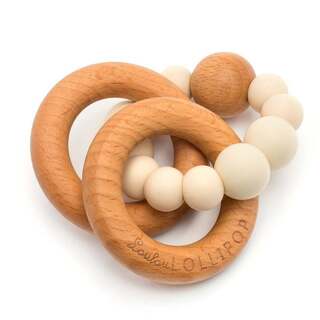 Loulou Lollipop Bubble Silicone and Wood Teether - Various Styles