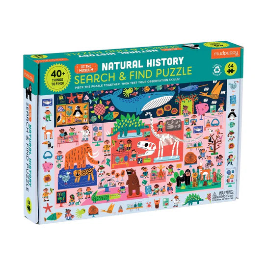 Mudpuppy 64 Piece Search and Find Puzzle - Natural History Museum