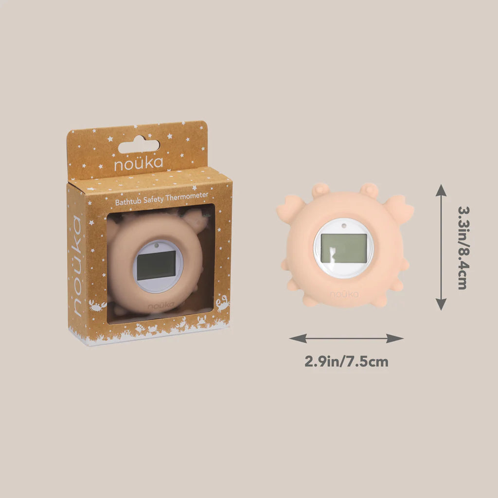 noüka Bathtub Safety Thermometer Crab - Soft Blush