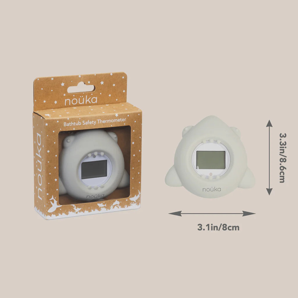noüka Bathtub Safety Thermometer Shark - Light Storm