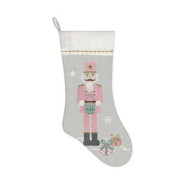 Mon Ami Pink Nutcracker Stocking