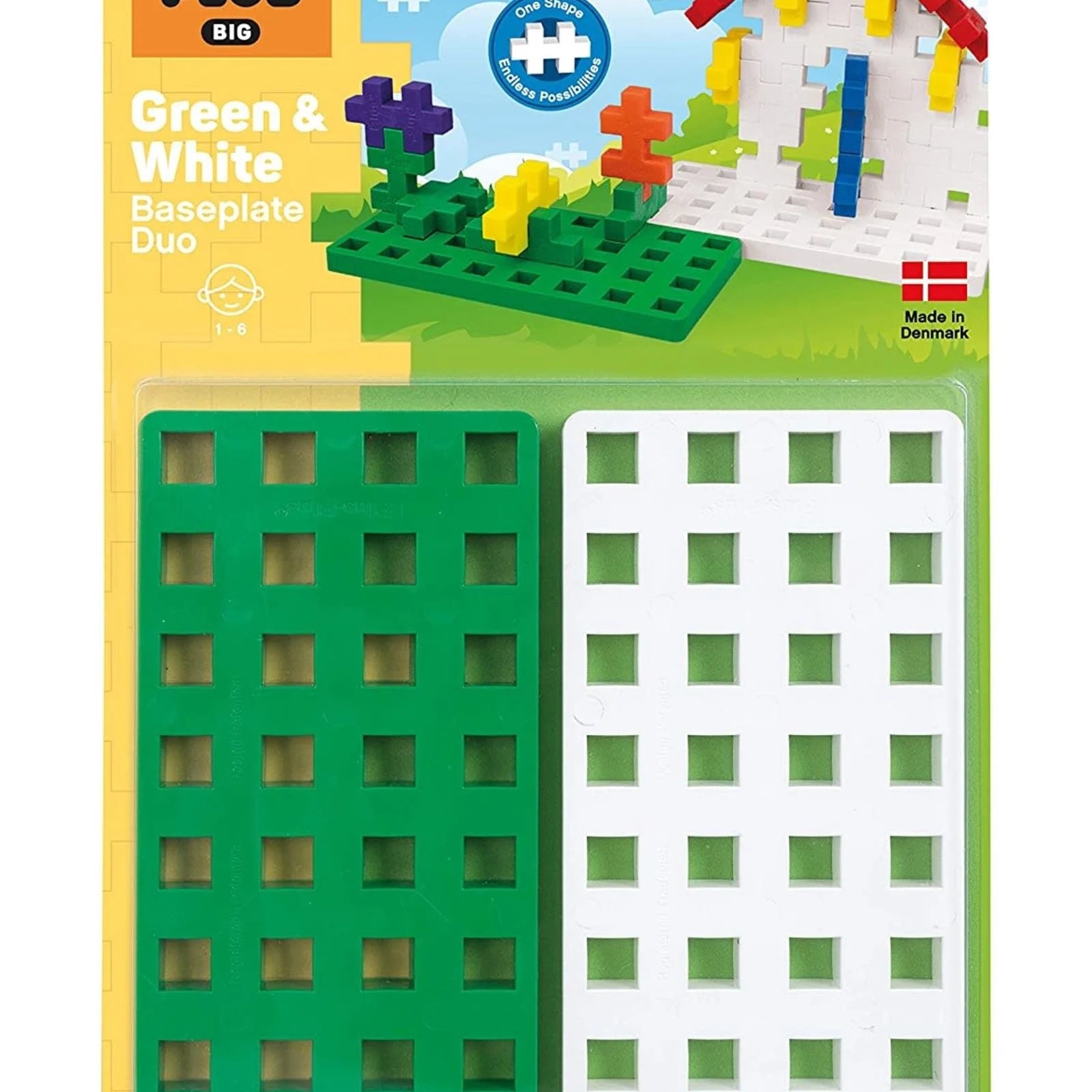 Plus Plus Big - Green & White Baseplate Duo