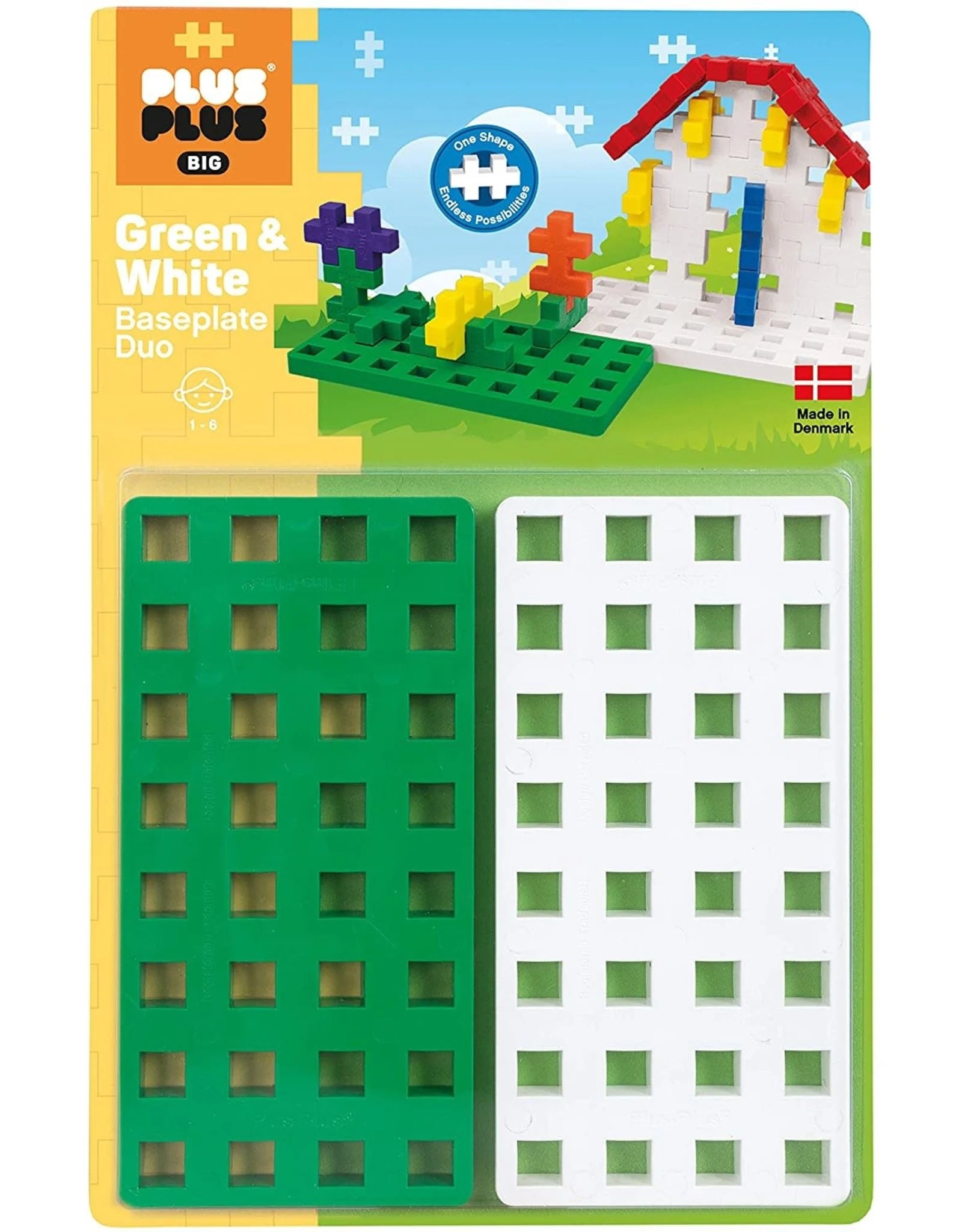 Plus Plus Big - Green & White Baseplate Duo