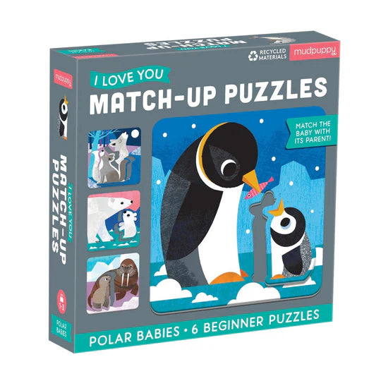 Mudpuppy I Love Match-Up Puzzles - Polar Babies