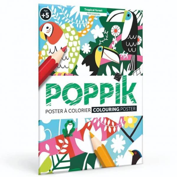 Poppik Colouring Poster - Tropical Forest