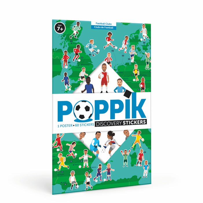 Poppik Discovery Poster and Stickers - Football Clubs