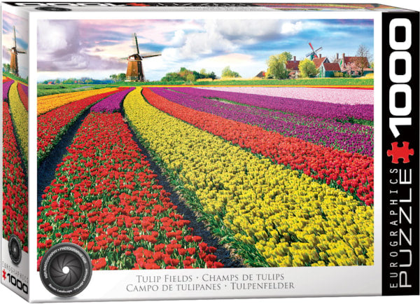 Eurographics 1000 Piece Puzzle  - Tulip Field, Netherlands