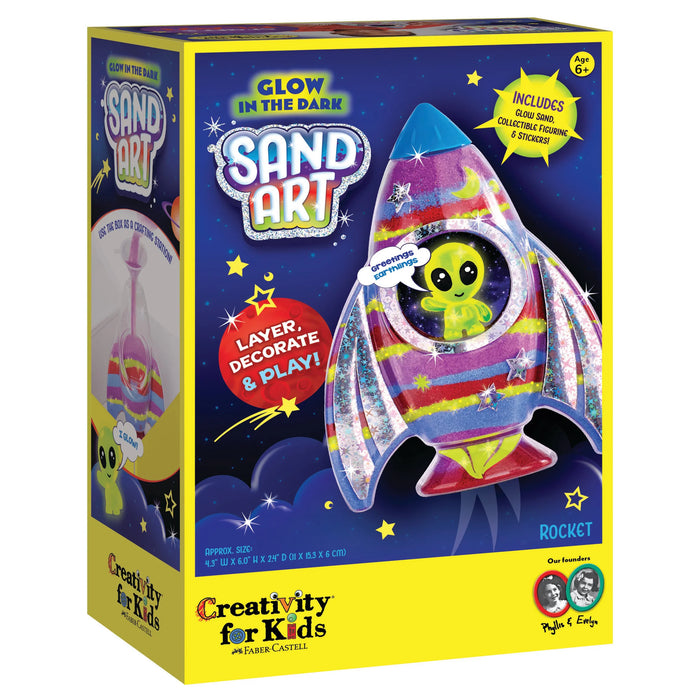 Creativity for Kids Glow-In-The-Dark Sand Art - Rocket Ship