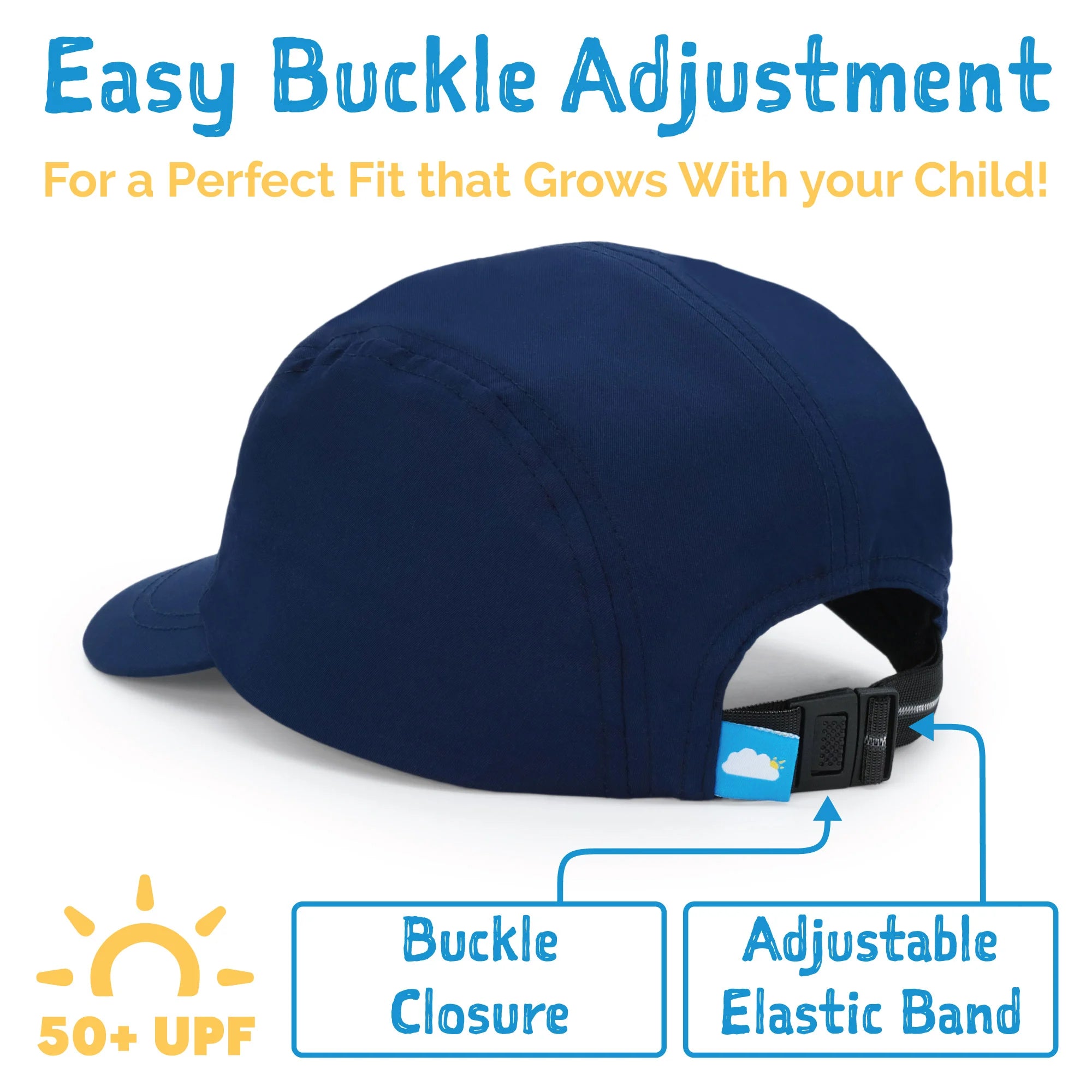 Jan & Jul Kids Five Panel SunLite Caps - Jungle Safari - Various Sizes