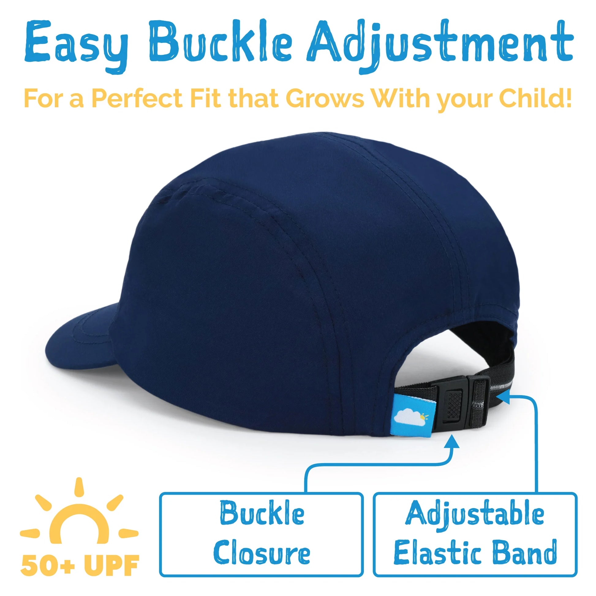 Jan & Jul Kids Five Panel SunLite Caps - Jungle Safari - Various Sizes