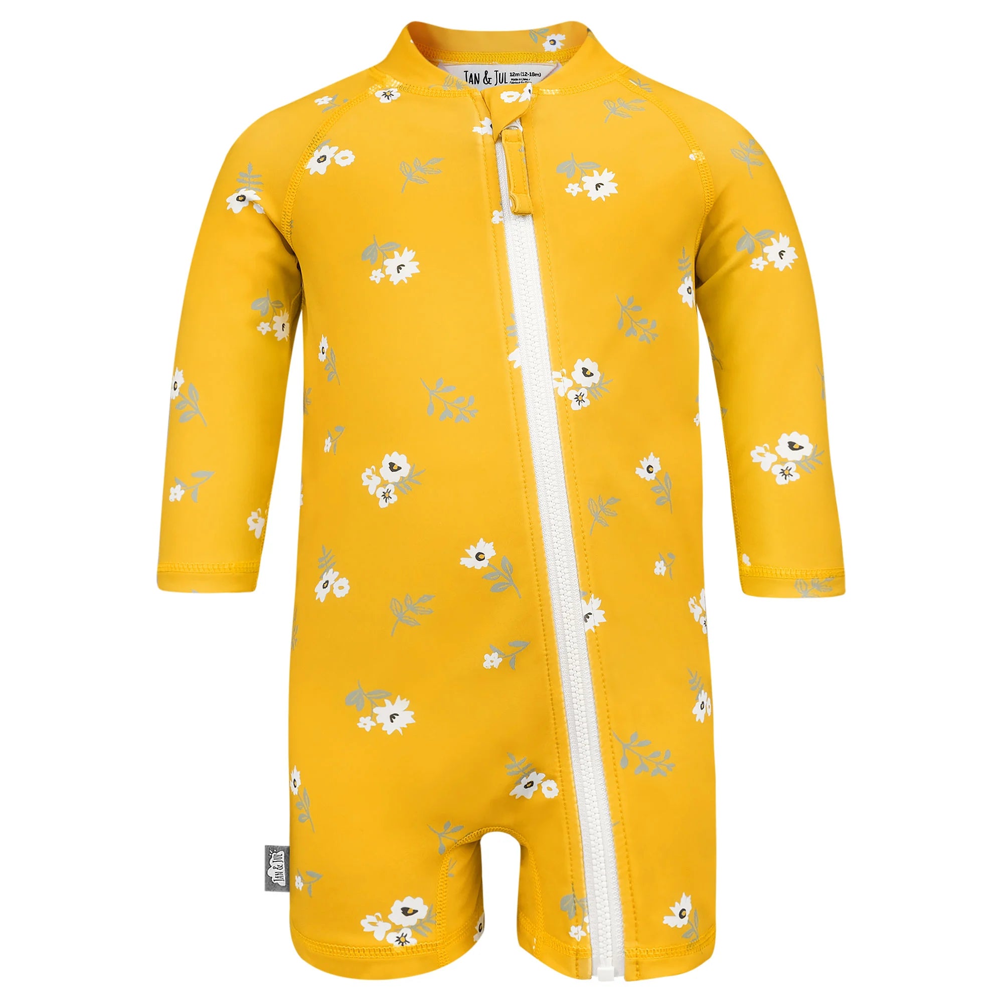 Jan & Jul 1-PC UV Sun Suit - Yellow Flower - Various Sizes