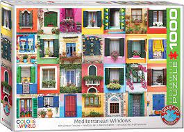 Eurographics 1000 Piece Puzzle - Mediterranean Windows