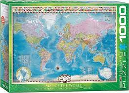 Eurographics 1000 Piece Puzzle- Map of the World