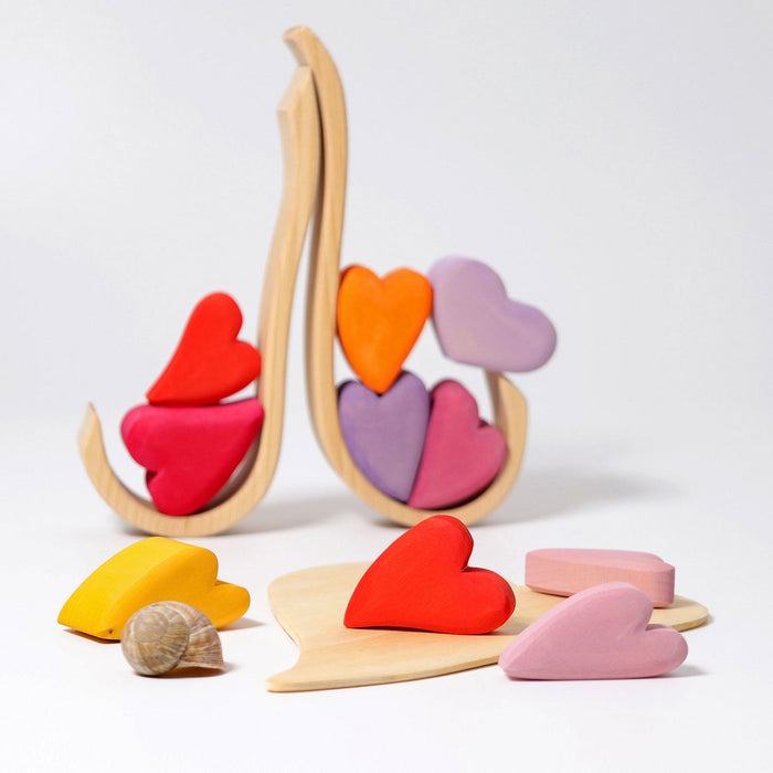 Grimm's Building Set Hearts - Red