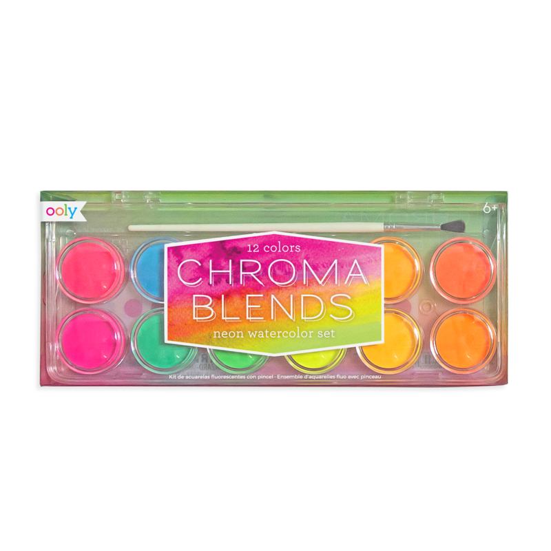 ooly Chroma Blends Watercolors - Neon Set of 12