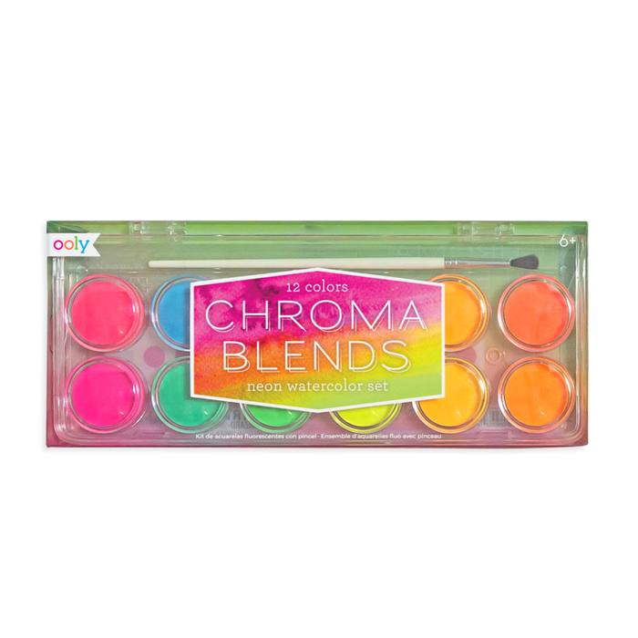 ooly Chroma Blends Watercolors - Neon Set of 12