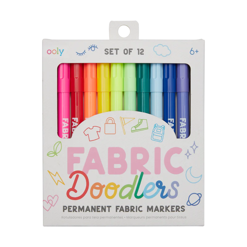 ooly Fabric Doodlers Markers - Set of 12