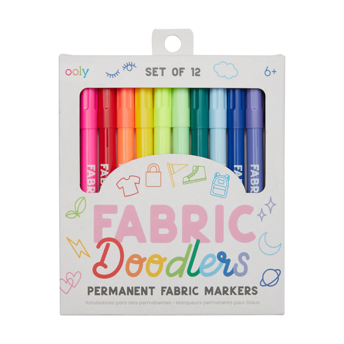ooly Fabric Doodlers Markers - Set of 12