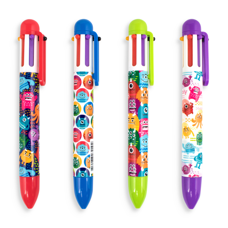 ooly 6 Click Multi Colour Pens - Monsters