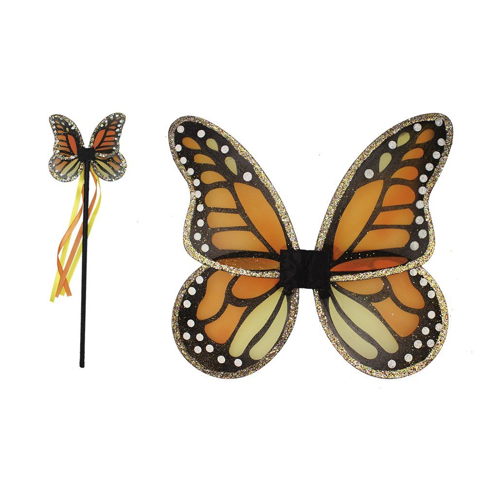 Great Pretenders Monarch Wings & Wand Set