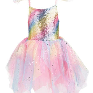 Great Pretenders Rainbow Fairy Dress with Wings Size 3-4