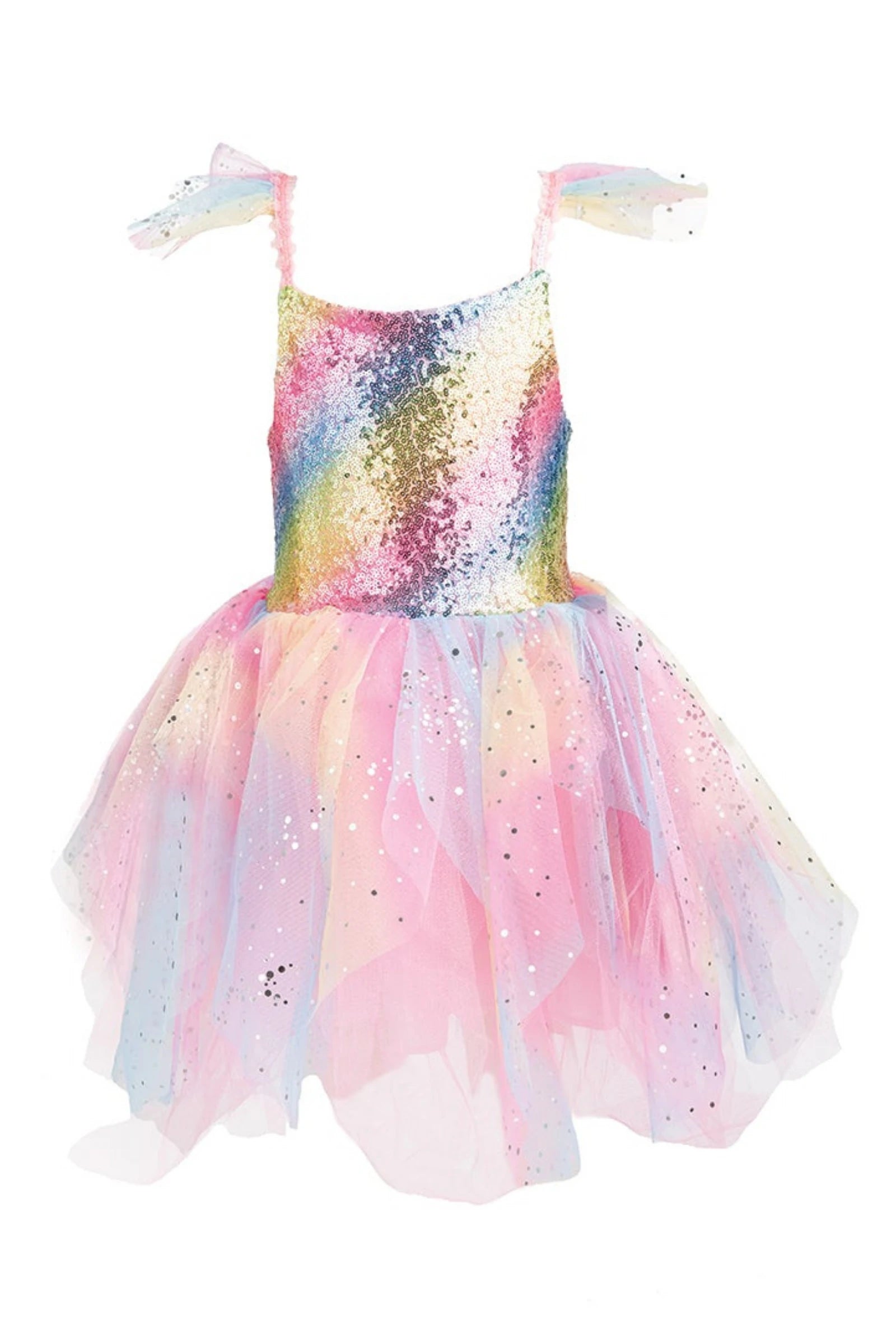 Great Pretenders Rainbow Fairy Dress with Wings Size 5-6