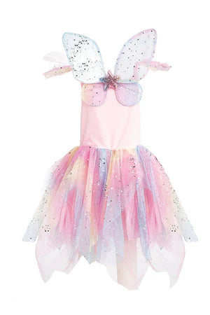 Great Pretenders Rainbow Fairy Dress with Wings Size 3-4