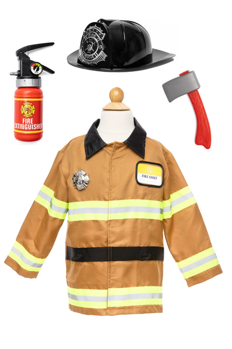 Great Pretenders Tan Firefighter with Accessories Size 5-6
