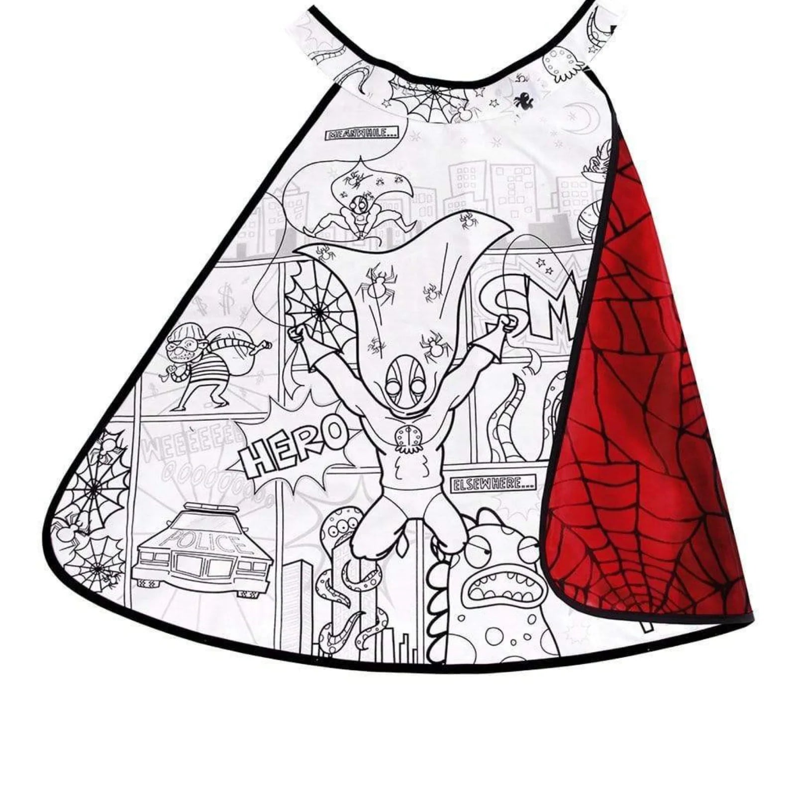 Great Pretenders Reversible Spider Superhero Colour-A-Cape SZ 4-7