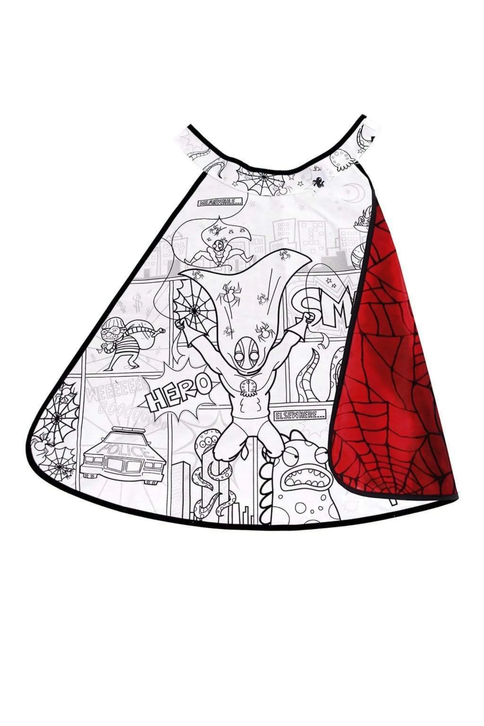 Great Pretenders Reversible Spider Superhero Colour-A-Cape SZ 4-7