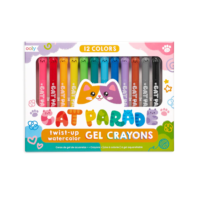 ooly Cat Parade Gel Crayons 12pc Set