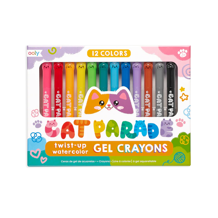 ooly Cat Parade Gel Crayons 12pc Set
