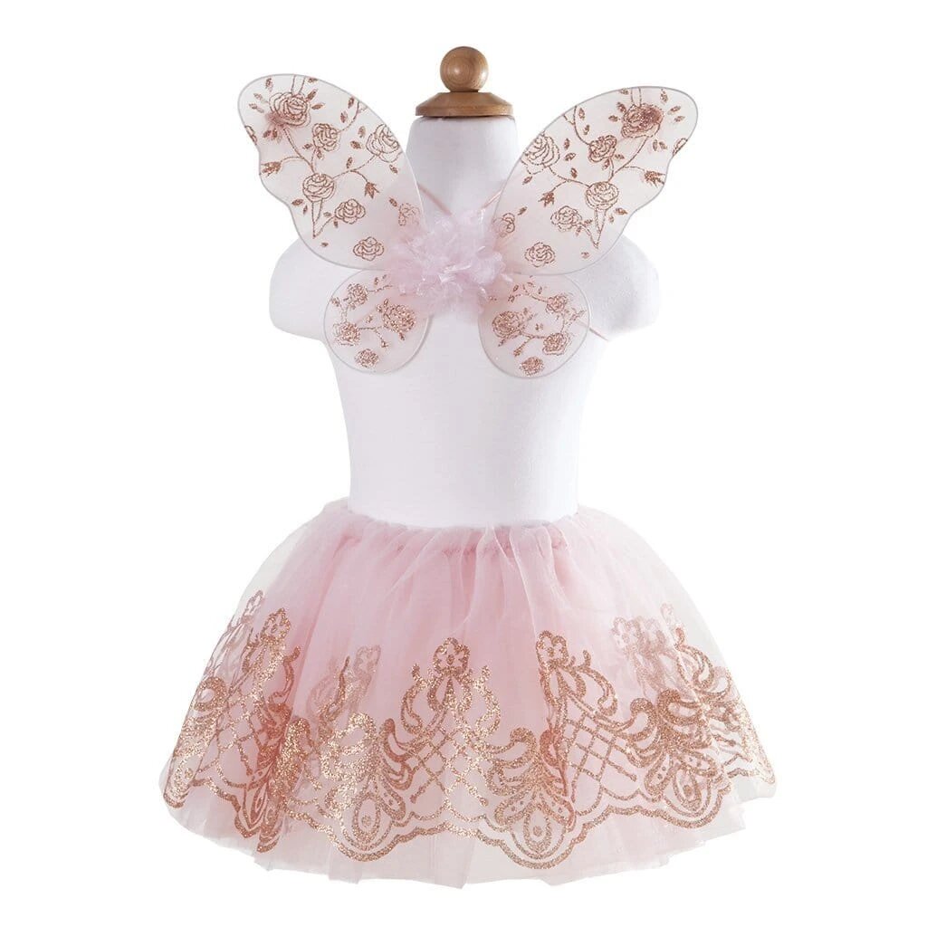 Great Pretenders Rose Gold Tutu and Wings Set SZ 4-6