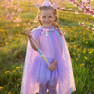 Great Pretenders Rainbow Unicorn Cape and Headband Size: 4-6