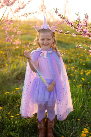 Great Pretenders Rainbow Unicorn Cape and Headband Size: 4-6
