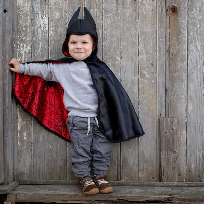 Great Pretenders Reversible Spider Bat Cape - SZ 2-3T