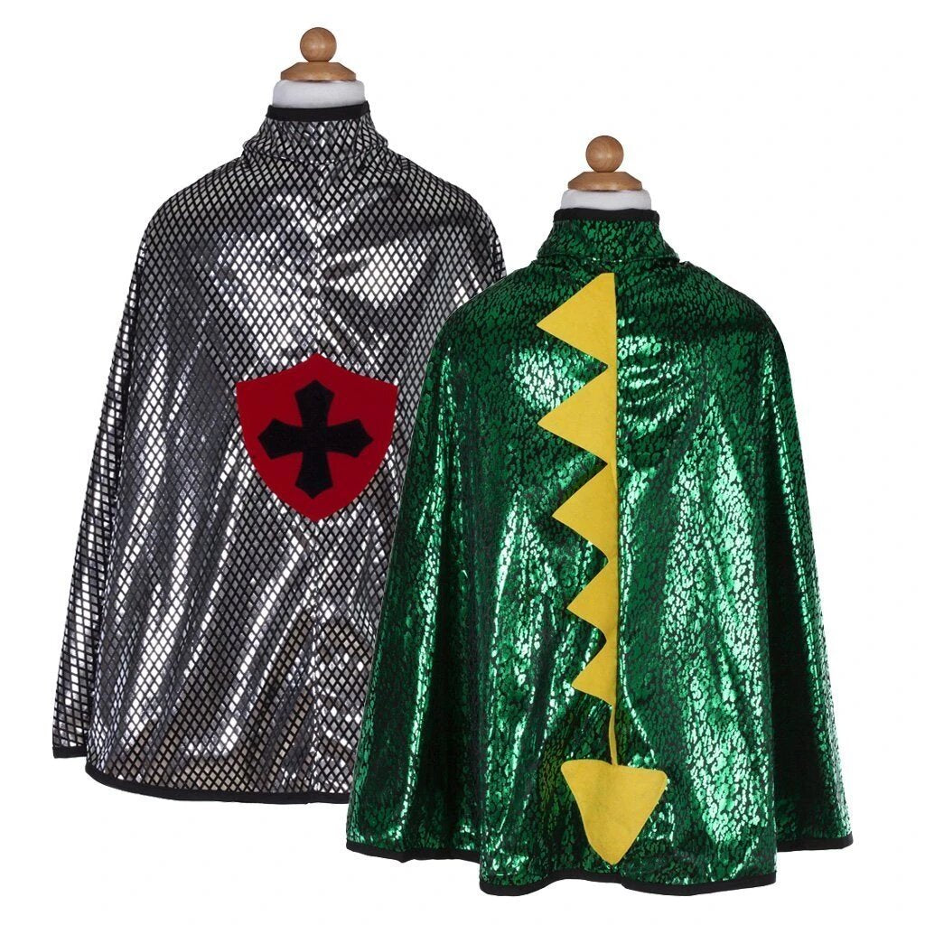 Great Pretenders Dragon Knight Reversible Cape SZ 5-6