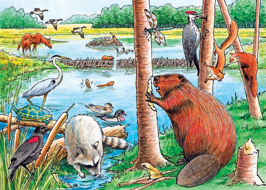The Beaver Pond 35pc Tray Puzzle