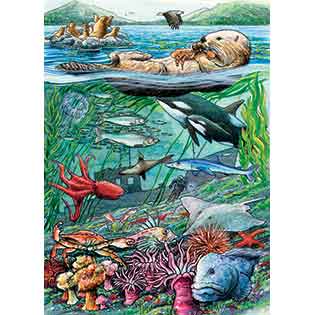 Cobble Hill 35pc Tray Puzzle - Life on the Pacific Ocean