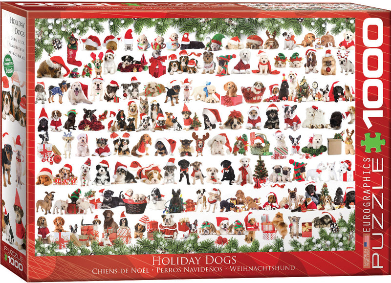 Eurographics 1000 Piece Puzzle - Holiday Dogs