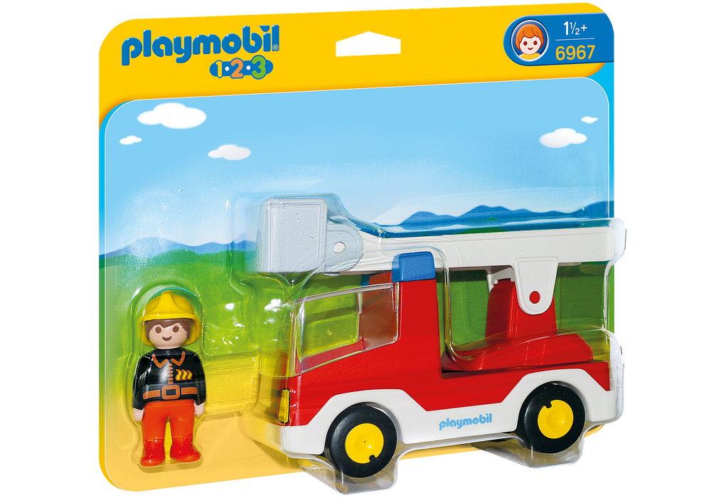 Playmobil - 1 2 3 - Ladder Unit Fire Truck - 6967