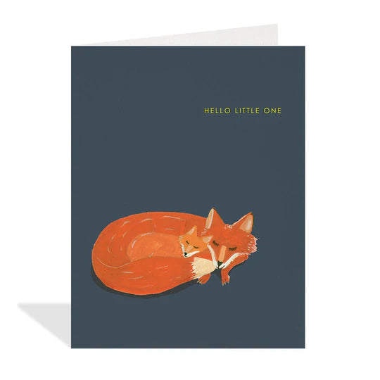 New Baby Card Little Fox