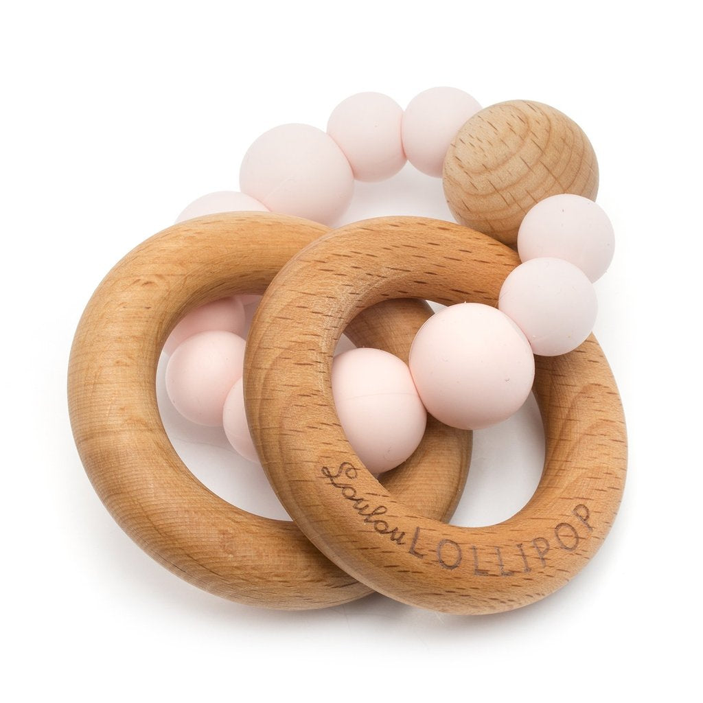 Loulou Lollipop Bubble Silicone and Wood Teether - Various Styles