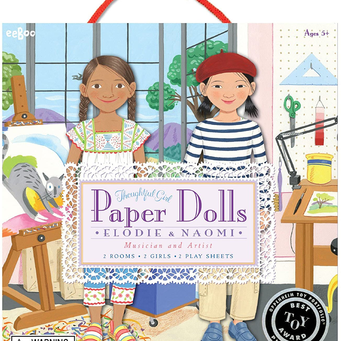 eeBoo Musician & Artist Paper Doll Set