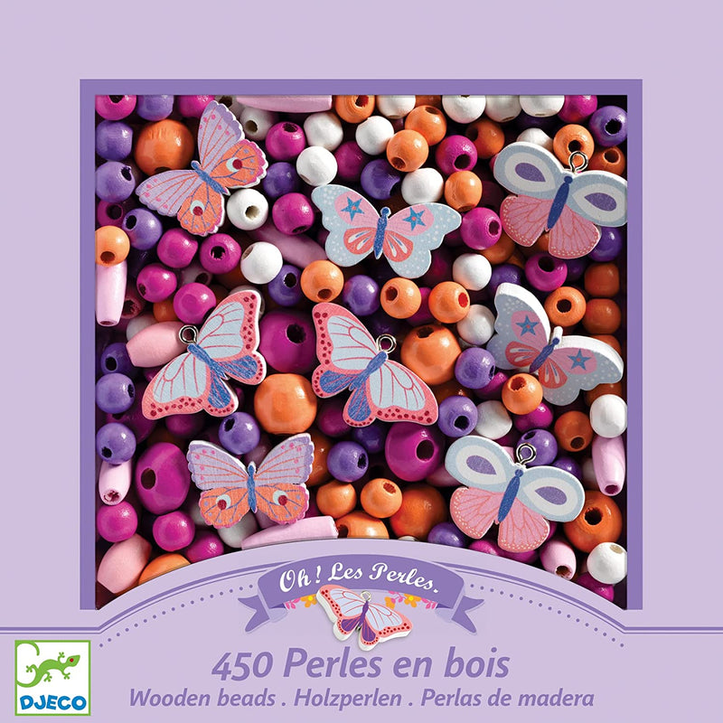 Djeco Wooden Beads - Butterflies