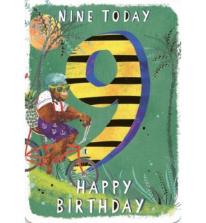 Birthday Card Nine Today - Orangutan