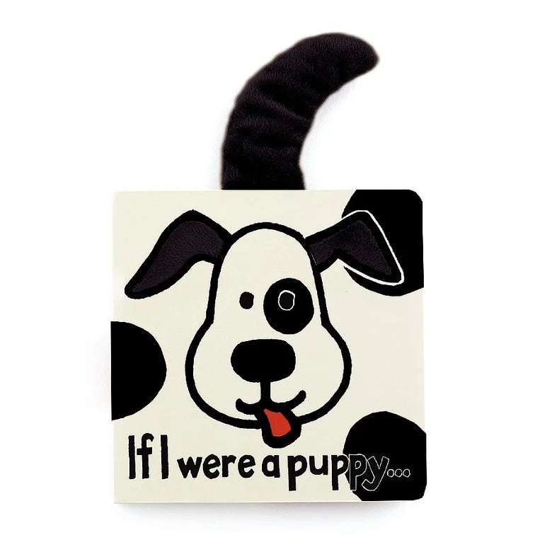 Jellycat If I Were A Puppy - Black and Cream